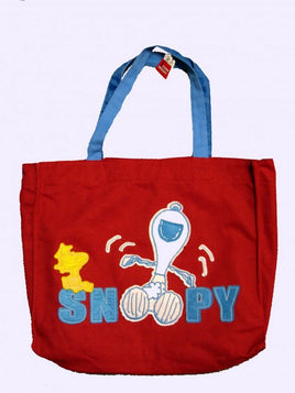 Snoopy And Woodstock Large Tote Bag