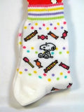 Snoopy Crew-Length Socks With Glitter Accents