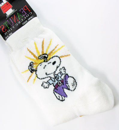 Snoopy Disco Beagle Crew - Length Socks With Glitter Accents - snoopn4pnuts.com