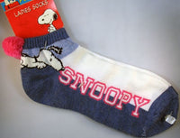 Snoopy Ankle High Pom-Pom Socks