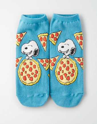 Snoopy Low Cut Pizza Socks - Unisex - snoopn4pnuts.com