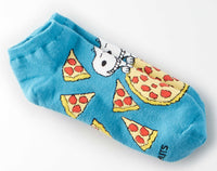 Snoopy Low Cut Pizza Socks - Unisex - snoopn4pnuts.com