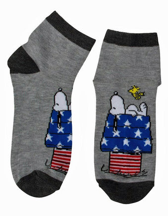 Snoopy Patriotic Ankle Socks - snoopn4pnuts.com