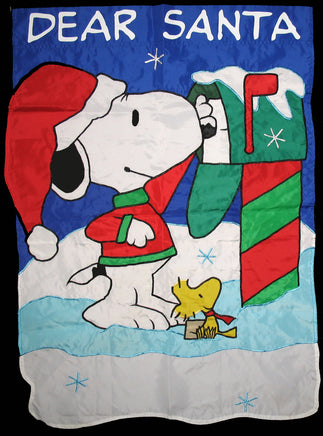 DEAR SANTA SNOOPY SCULPTED Flag (Used/Near Mint) - snoopn4pnuts.com