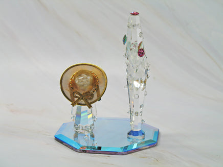 Silver Deer Vintage Crystal Spike With Cactus Figurine - EXTREMELY RARE! - snoopn4pnuts.com