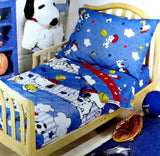 Snoopy Sports 4-Piece Toddler Bed / Crib Set