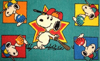 Snoopy Baseball Rug / Door Mat