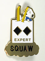 Snoopy Ski SQUAW Mountain Enamel Pin