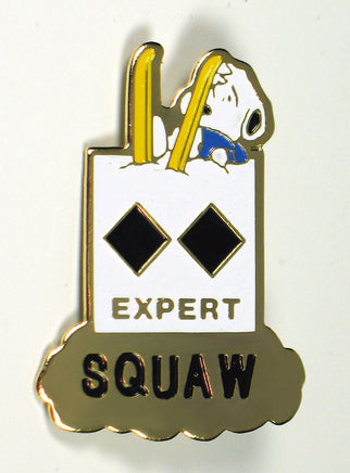 Snoopy Ski SQUAW Mountain Enamel Pin - snoopn4pnuts.com