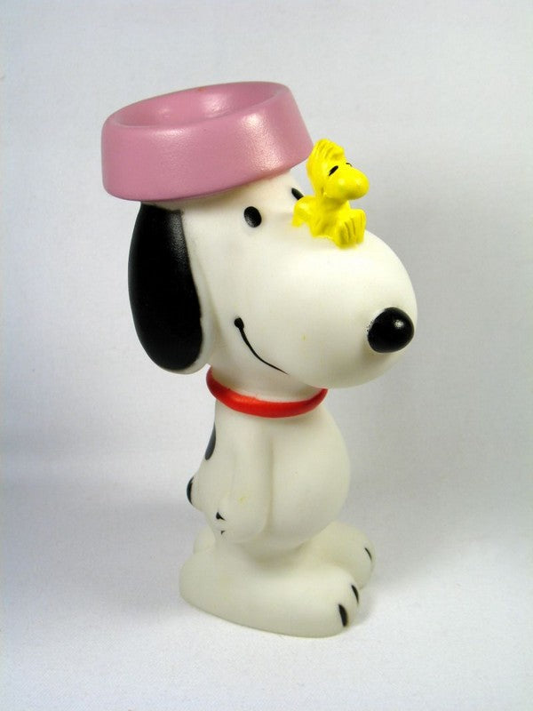 Snoopy Dog Dish Vintage Vinyl Squeeze Toy