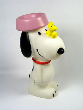 Snoopy Dog Dish Vintage Vinyl Squeeze Toy (New But Near Mint)