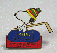 Snoopy United Nations All Stars Hockey League Pin - 2004