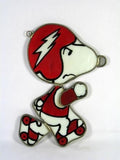 Snoopy Skater 2-D Leaded Stained Glass Decor