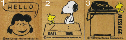 Peanuts Message RUBBER STAMP - snoopn4pnuts.com