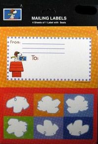 2001 U.S. Postal Service Snoopy Flying Ace Mailing Labels And Seals - On Sale!
