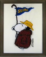 Snoopy Fan Hand-Stitched Wall Decor