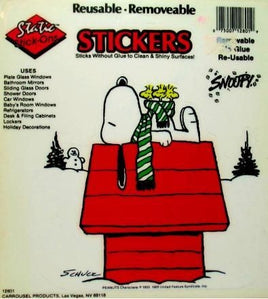 Snoopy Static Stick-On Window Cling - Snoopy's Doghouse