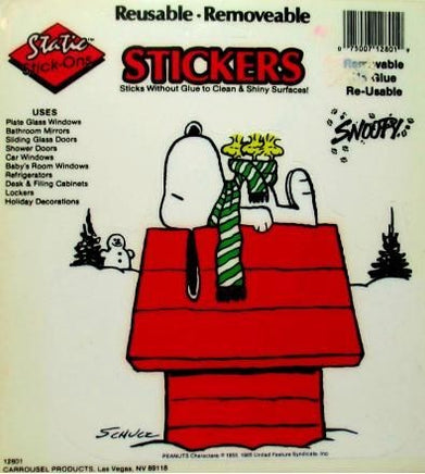 Snoopy Static Stick-On Window Cling - Snoopy's Doghouse