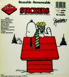 Snoopy Vintage Reusable Window Cling - Snoopy's Doghouse (New But Near Mint) - snoopn4pnuts.com