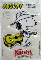 Snoopy Cowboy Stained Window Sticker