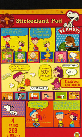 Peanuts Gang Stickerland Sticker Pad - 268 Stickers!