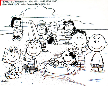Peanuts Gang Sticker Coloring Poster