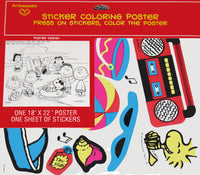 Peanuts Gang Sticker Coloring Poster