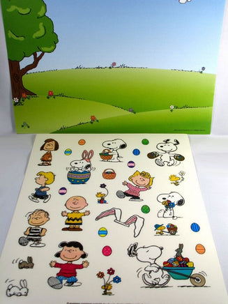 Peanuts Gang Reusable Easter Sticker Scene / Window Cling Set