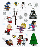 Peanuts Gang Reusable Winter Sticker Scene Set - Great For Scrapbooking Too!