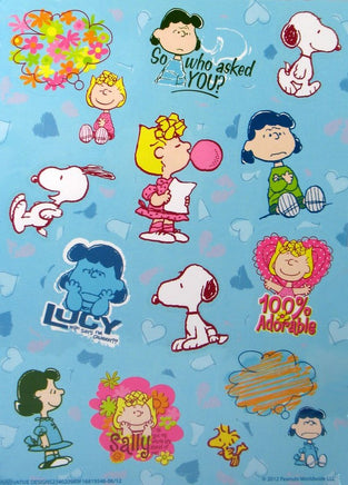 Snoopy And The Girls Glitter Sticker Set