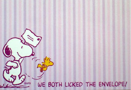 Snoopy Sticky Notes Pad - We Both Licked The Envelope