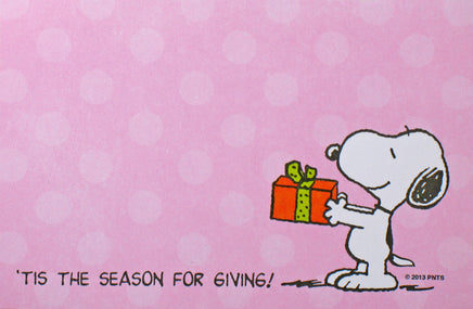 Peanuts Christmas Sticky Notes Pad - Season For Giving - snoopn4pnuts.com