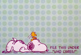 Snoopy Sticky Notes Pad - Who Cares!
