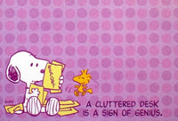 Snoopy Sticky Notes Pad - A Cluttered Desk