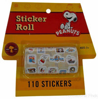 Peanuts Sticker Roll - 110 Stickers! - ON SALE! - snoopn4pnuts.com