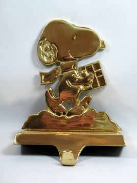 Snoopy Brass Stocking Holder