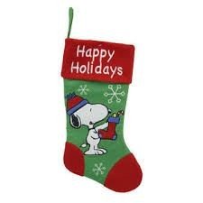 Snoopy Large Felt Christmas Stocking - Happy Holidays - snoopn4pnuts.com