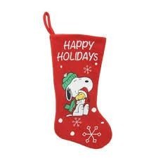 Snoopy Large Felt Christmas Stocking - Happy Holidays - snoopn4pnuts.com