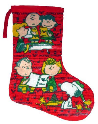 PEANUTS GANG VINTAGE MINI CHRISTMAS STOCKING - snoopn4pnuts.com