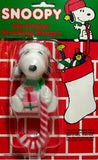 SNOOPY CANDY CANE STOCKING HOLDER