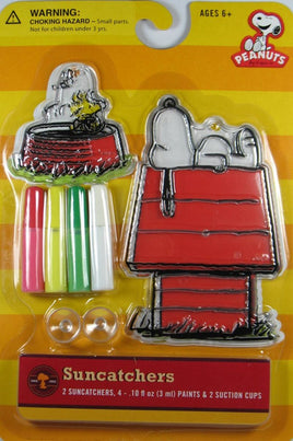Peanuts Gang Suncatchers Window Decor Kit - Snoopy's Doghouse And Woodstock