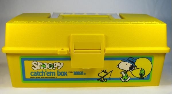 Snoopy Vintage Fishing Tackle Box With Removable Tray (New But Near Mi