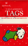 Snoopy Vintage Mini Self-Adhesive Christmas Gift Tags