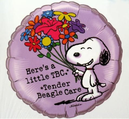 Snoopy Cares Balloon - "Tbc: Tender Beagle Care"