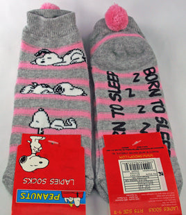 Snoopy Low Cut Thermal Pom - Pom Slipper Socks - snoopn4pnuts.com