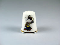 Peanuts Gang Bone China Thimble With Gold Gilding - Snoopy Joe Cool