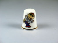 Peanuts Gang Bone China Thimble With Gold Gilding - Charlie Brown