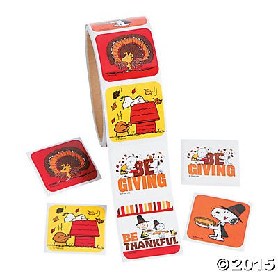 Peanuts Gang Thanksgiving Sticker Set - snoopn4pnuts.com