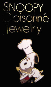 Snoopy Baker Cloisonne Tie Tack / Pin