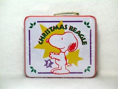 Christmas Beagle Miniature Tin Lunch Box